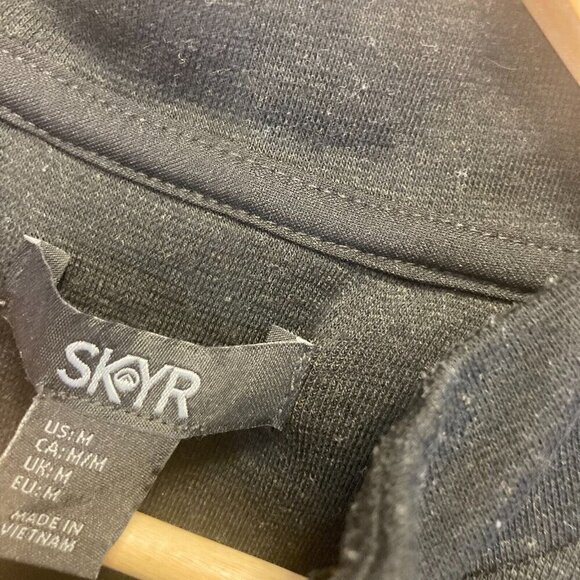 Skyr 1/4 Zip Long Sleeve Shirt Womens Medium M Black Base Layer Winter Skiing - Picture 3 of 12